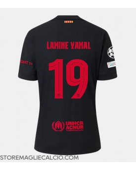 Barcelona Lamine Yamal #19 Maglia Gara Trasferta Repliche 2024-25